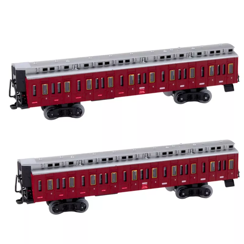 LEAN TOYS Tren eléctrico clásico con mando a distancia, luces, sonidos y humo