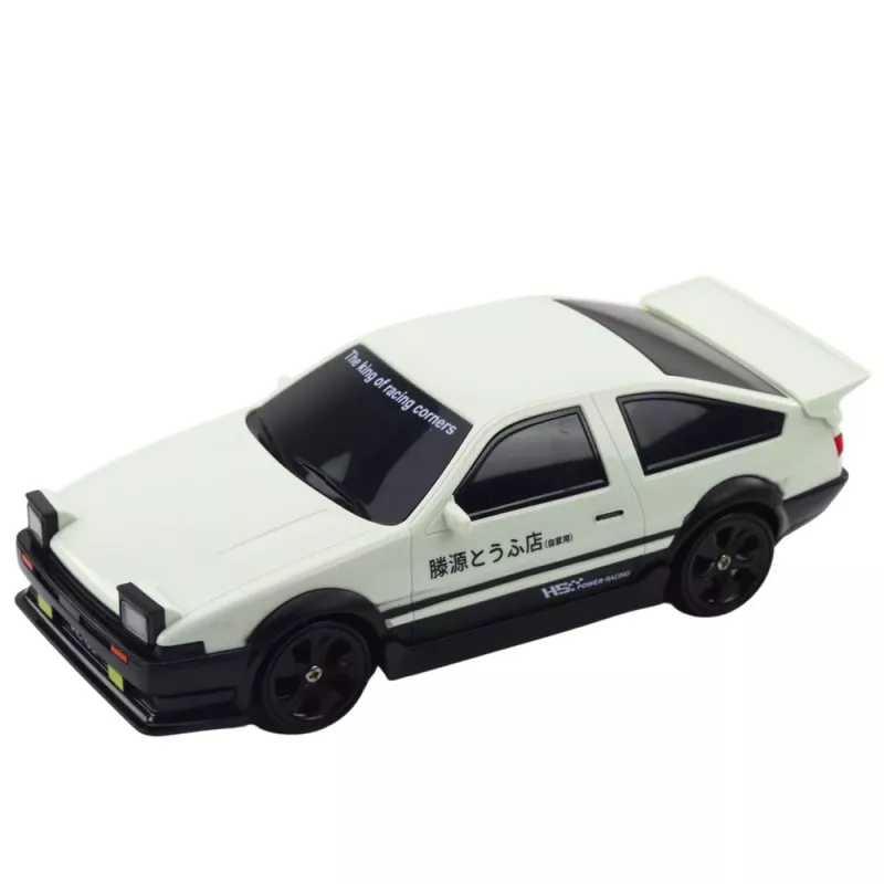 LEAN TOYS Coche deportivo de drift con ruedas intercambiables teledirigido RC 4WD blanco