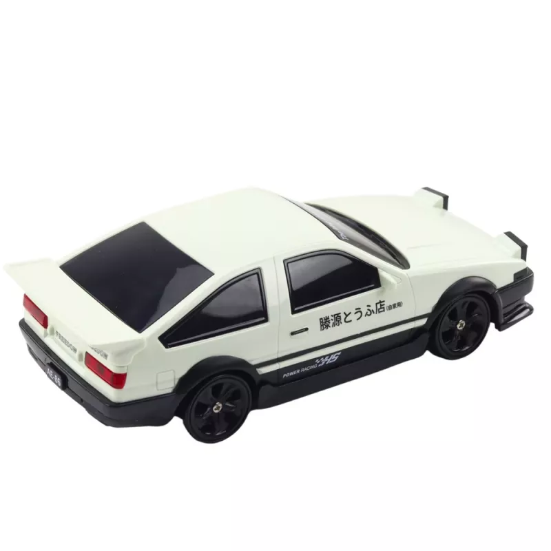 LEAN TOYS Coche deportivo de drift con ruedas intercambiables teledirigido RC 4WD blanco