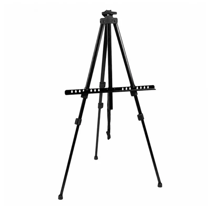LEAN Caballete de exterior de metal, trípode, ajustable, funda negra, 158CM