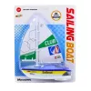 LEAN TOYS Velero barco acuático a pilas propulsión por turbina azul