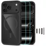 TECH-PROTECT MAGONE MAGSAFE CC + CRISTAL PACK DE 2 IPHONE 17 PRO / 18 PRO NEGRO/TRANSPARENTE