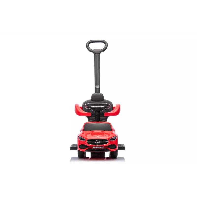 LEAN TOYS Coche correpasillos con barra de empuje Mercedes 3en1 rojo
