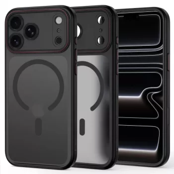 TECH-PROTECT MAGCAM MAGSAFE IPHONE 17 PRO / 18 PRO NEGRO MATE/ROJO