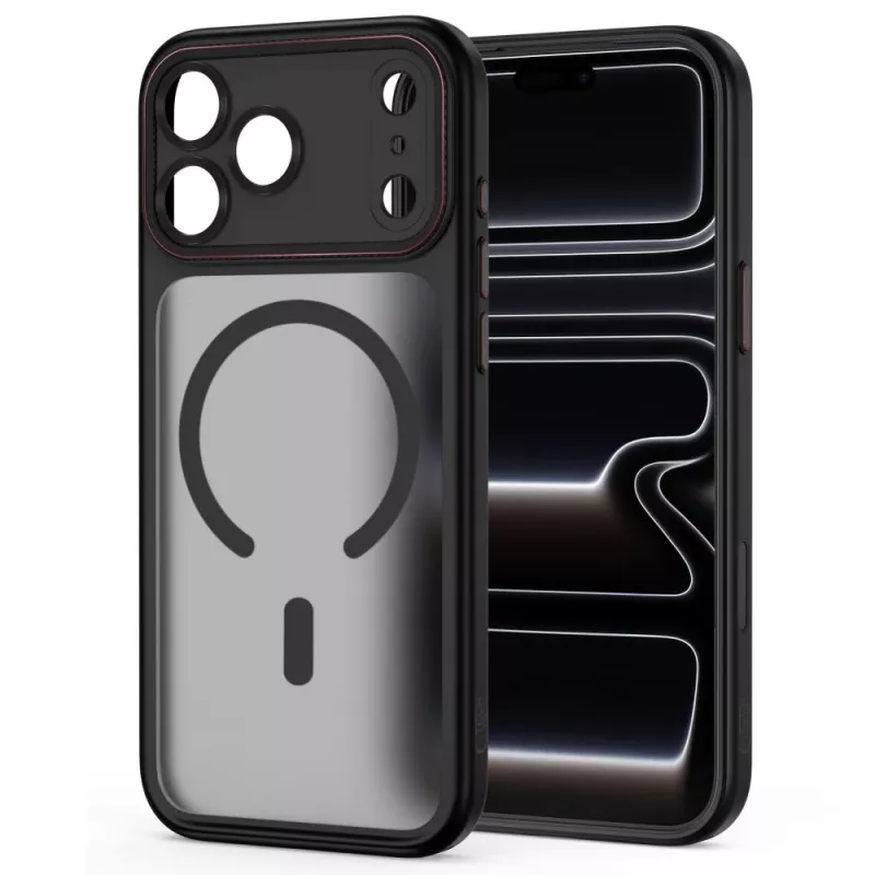 TECH-PROTECT MAGCAM MAGSAFE IPHONE 17 PRO MAX / 18 PRO MAX NEGRO MATE/ROJO