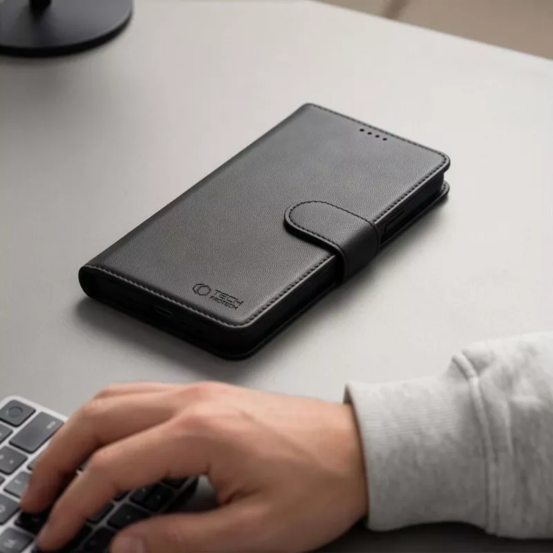 Tech-Protect Funda cartera para Xiaomi Redmi 17 4G / 5G negro