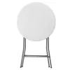 LEAN Mesa plegable con bloqueo catering banquete redonda blanca 80x73cm