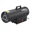 NEO TOOLS 90-085-01 Calefacción de gas 50 kW con termostato, IPX4, GLP, caudal de aire 1000 m³/h, incluye regulador y manguera