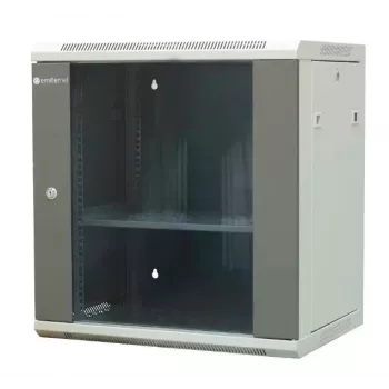 EMITER EM/AP6412 Armario de red de pared 12U 600x450x635mm frontal de cristal negro