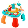 LEAN TOYS Mesa didáctica panel de música interactivo piano 2 en 1 turquesa