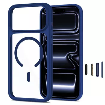 TECH-PROTECT MAGONE MAGSAFE CC + GLASS 2-PACK IPHONE 17 PRO MAX / 18 PRO MAX AZUL OSCURO/TRANSPARENTE