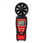 HABOTEST HT625B anemómetro digital con USB, medidor de velocidad del viento/temperatura/volumen de aire, LCD retroiluminada, sensor de hélice externo