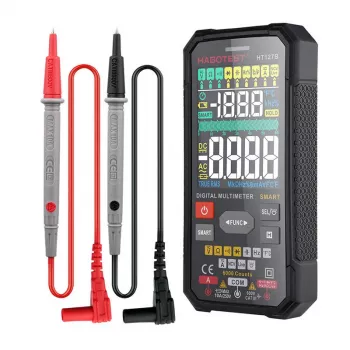 Habotest HT127B multímetro digital universal True RMS 6000 cuentas auto-ranging con NCV y temperatura