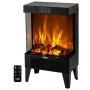 NEO TOOLS 90-159 chimenea eléctrica 2000W con efecto de llama LED 3D, negro