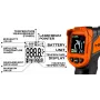 NEO TOOLS 75-276 pirómetro, termómetro infrarrojo sin contacto con doble puntero láser, -50°C a 880°C, 12:1 D:S, emisividad ajustable, LCD retroiluminada