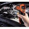 NEO TOOLS 75-276 pirómetro, termómetro infrarrojo sin contacto con doble puntero láser, -50°C a 880°C, 12:1 D:S, emisividad ajustable, LCD retroiluminada