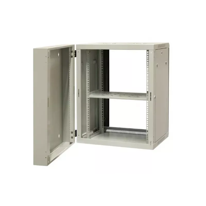 EMITER EM/AH6515 armario de red de pared 15U 600x550x770 mm, puerta de cristal templado, negro