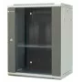 EMITERNET EM/AP6415 armario de red de pared 15U con puerta de cristal templado, 600x450x770 mm, negro