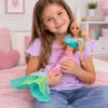 LEAN TOYS Muñeca Anlily sirena con cola de lentejuelas, espejo y peine