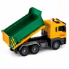 LEAN TOYS Camión de obra volquete con puerta trasera abatible, luces y sonidos 1:14