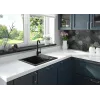 DEANTE ZQJ N11A Fregadero de granito 1 cubeta con escurridor, Grafito