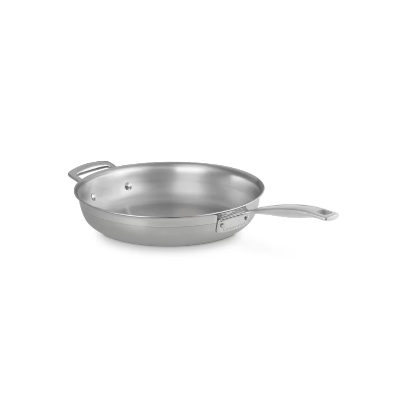 LE CREUSET Sartén de acero inoxidable de 3 capas sin recubrimiento Ø28cm