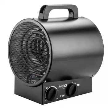 NEO TOOLS 90-065 calefactor eléctrico de acero inoxidable 2000 W negro