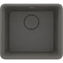 DEANTE ZKM_T10A fregadero de cocina de compuesto de granito de 1 seno con escurridor, grafito