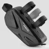 Rockbros Bolsa de bicicleta reforzada para cuadro, para tubo superior 1,4 l – negro