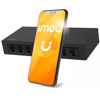 IMOU SF108 switch de escritorio Fast Ethernet no gestionado de 8 puertos, carcasa de metal, 10/100 Mbps, Plug and Play