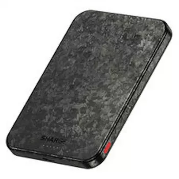 SHARGE CarbonMag 5K Batería externa, 15W Qi, 20W USB-C - 5.000 mAh, negro