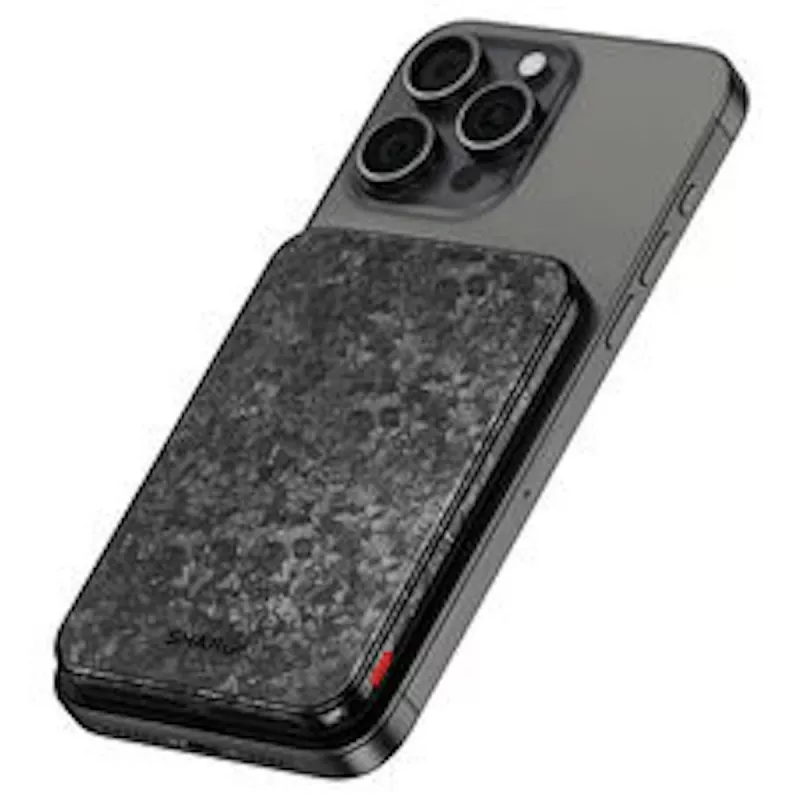 SHARGE CarbonMag 5K Batería externa, 15W Qi, 20W USB-C - 5.000 mAh, negro