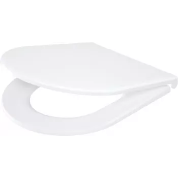 DEANTE CGN_6SOZ Asiento de inodoro slim con Soft-Close y Quick-Release, forma D, blanco