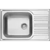 DEANTE ZEX 311B Fregadero de acero inoxidable de 1 cubeta con escurridor, acero inoxidable, reversible, 780x435 mm