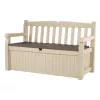 KETER Banco de almacenamiento Eden Banco de jardín 265L beige