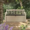 KETER Banco de almacenamiento Eden Banco de jardín 265L beige