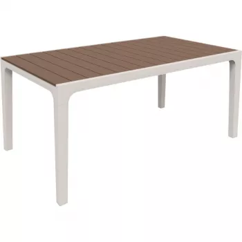 Keter Harmony Mesa de jardín blanco/beige 29201231587