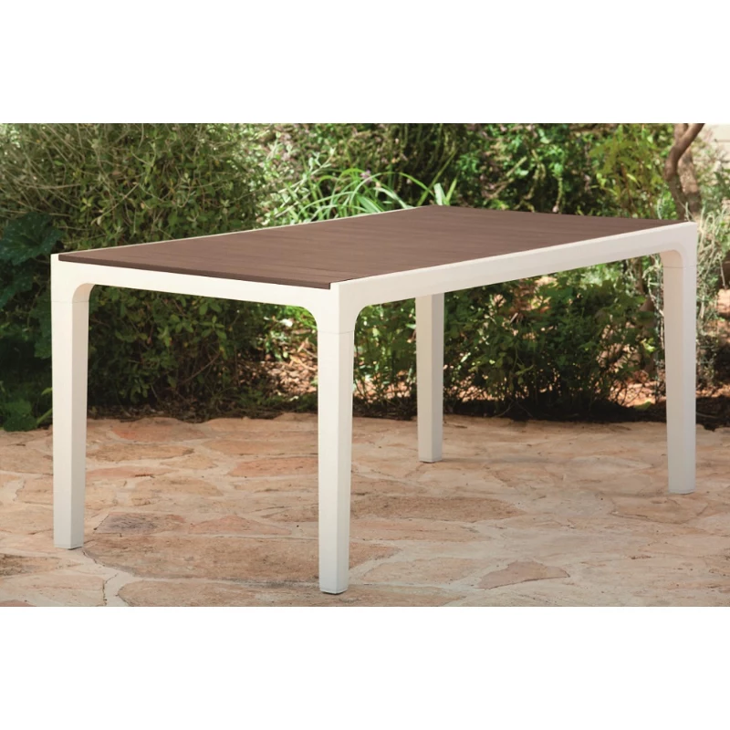 Keter Harmony Mesa de jardín blanco/beige 29201231587