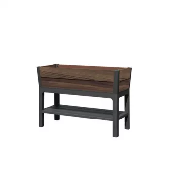 KETER maceta Deco Elevated Garden Bed 48L nogal