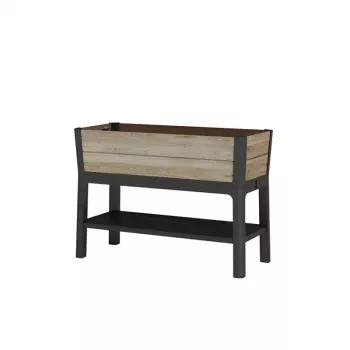 KETER maceta Deco Elevated Garden Bed 48L nogal