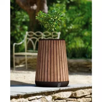 KETER maceta Deco Conic recipiente alto marrón veneciano