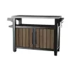 KETER mesa de barbacoa Deco Unity XL 207L tono nogal