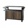 KETER mesa de barbacoa Deco Unity XL 207L tono nogal