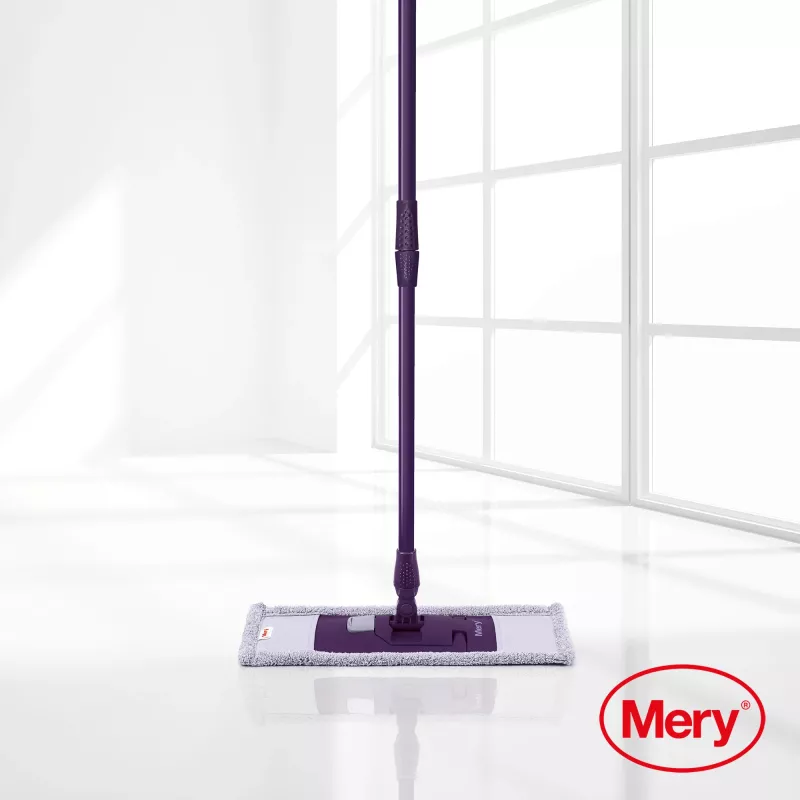 MERY mopa de microfibra 45 cm con mango de metal 140 cm