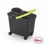 MERY cubo 14L con ruedas de encaje gris