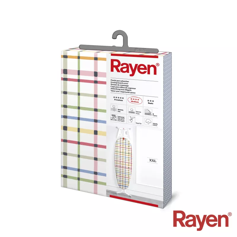 RAYEN Funda de tabla de planchar tejido Medium XXL Easyclip 150x55cm