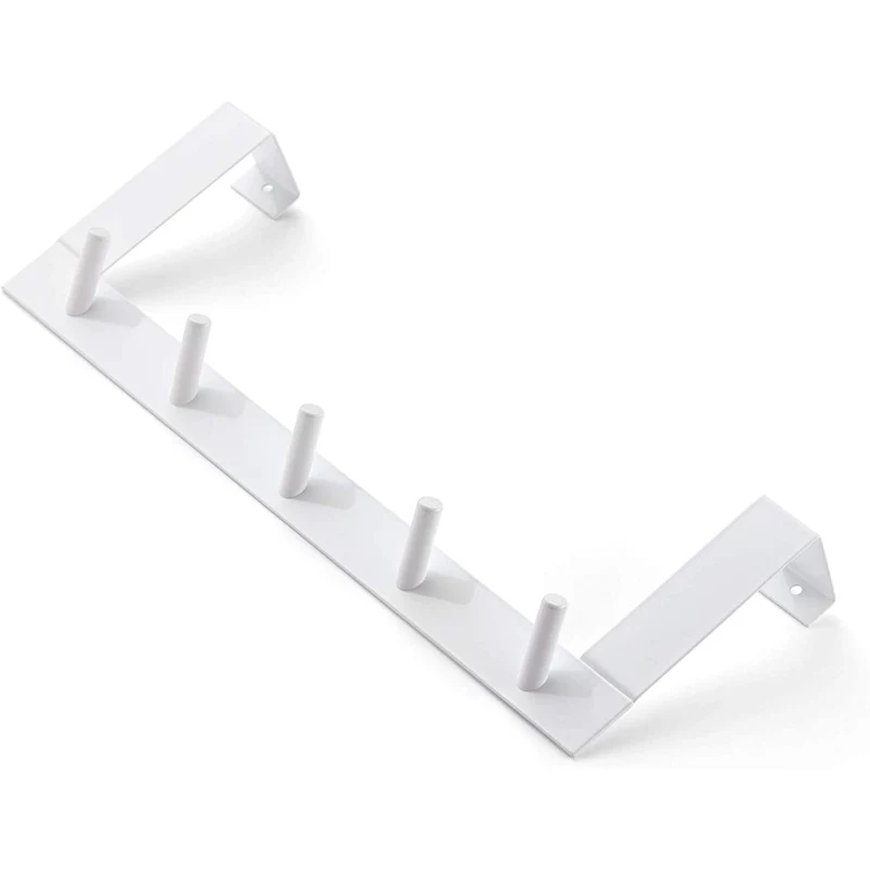 RAYEN Perchero de puerta para colgar / 5 ganchos / blanco
