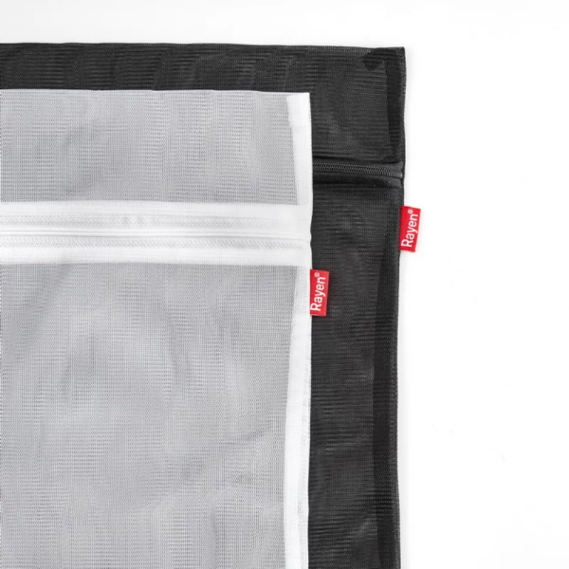 RAYEN Set de bolsas de lavado 2 piezas 50x40cm negro/blanco