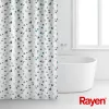 RAYEN Cortina de ducha 180x200cm blanco/azul, poliéster