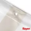 RAYEN Cortina de ducha 180x200cm blanco/beige, PEVA